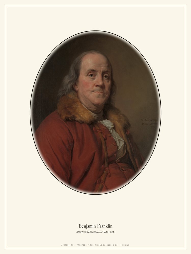 Benjamin Franklin by Joseph Siffred Duplessis, 1778 (detail)