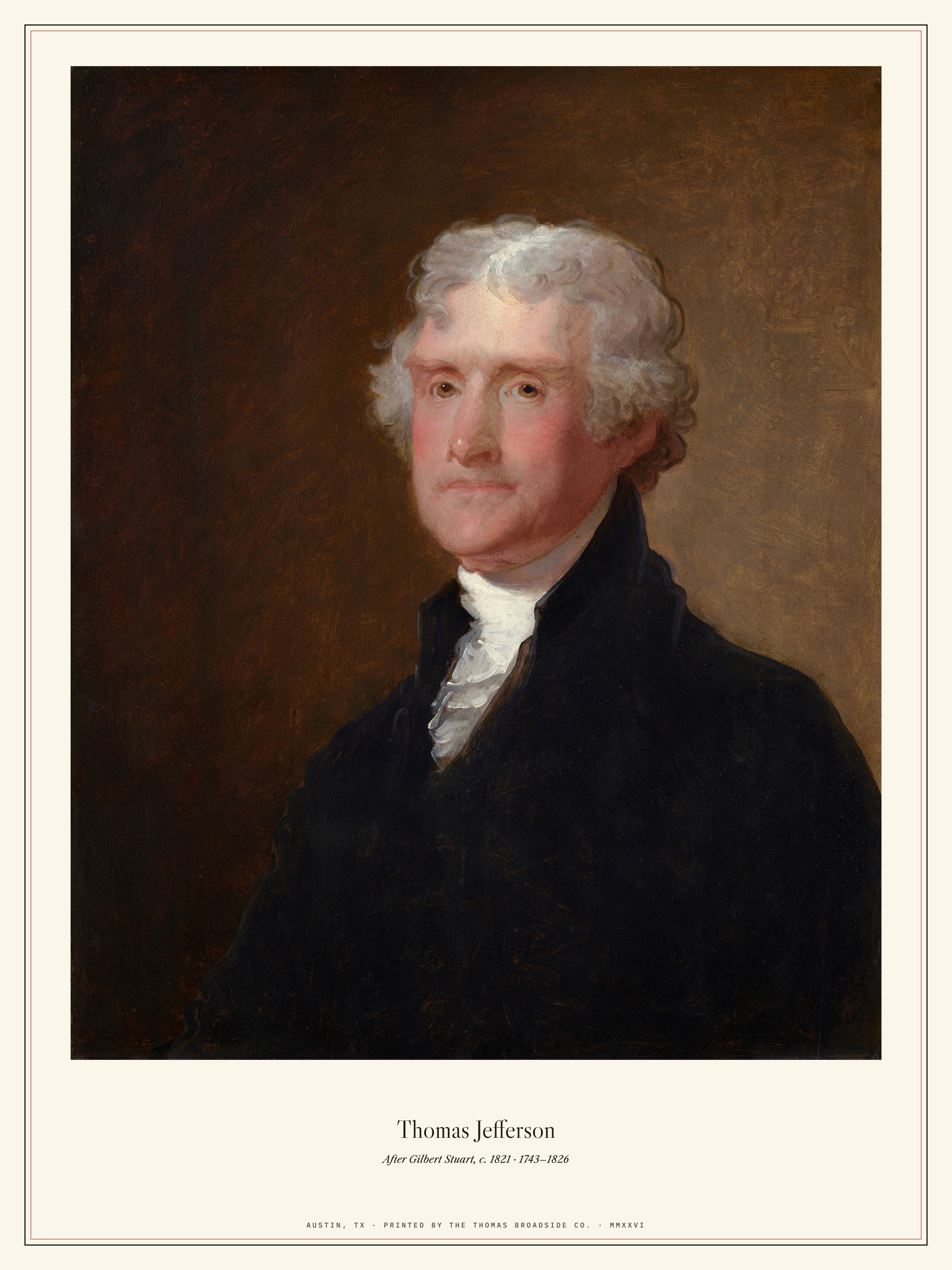 Jefferson portrait broadside from the collection